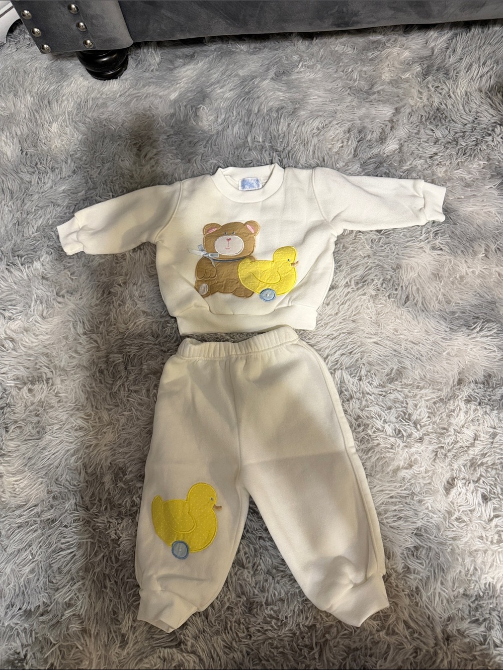 Baby sweatshirt and sweatpant outfit